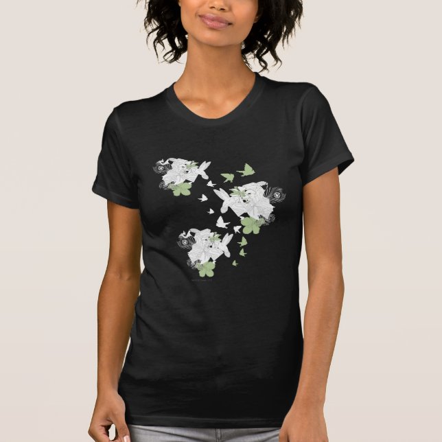 Camiseta Aves y plumas superchica (Anverso)