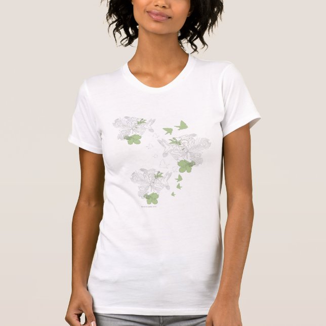 Camiseta Aves y plumas superchica (Anverso)
