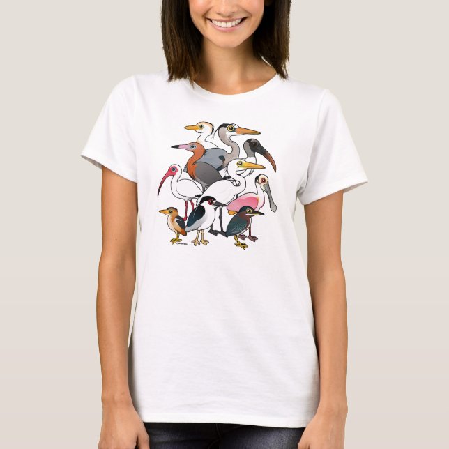 Camiseta Aves zancudas norteamericanas (Anverso)