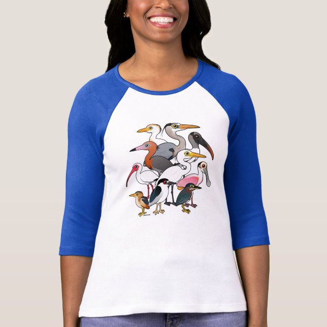 Camiseta Aves zancudas norteamericanas (Anverso)