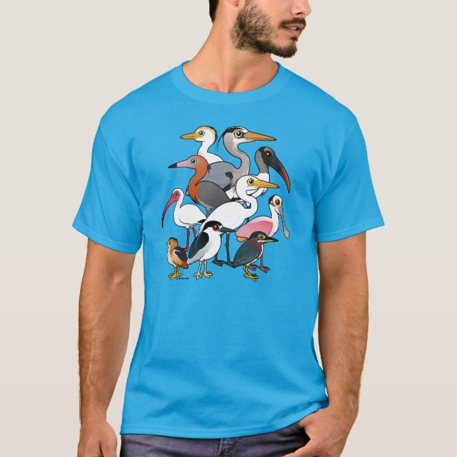 Camiseta Aves zancudas norteamericanas (Anverso)