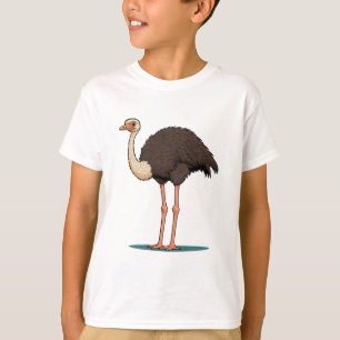 Camiseta avestruz, ave, foto de plumas
