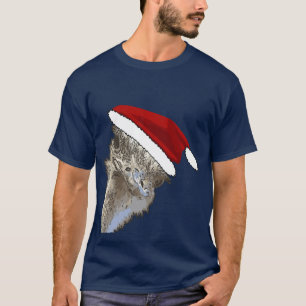 Camiseta Avestruz con sombrero de Santa Navidad Animal de z