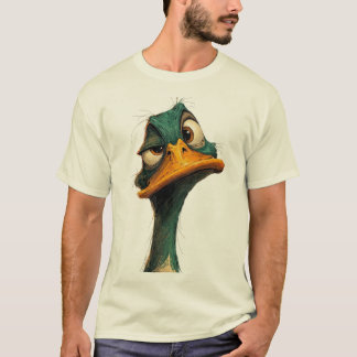 Camiseta Avestruz gruñona divertida: arte de dibujos animad
