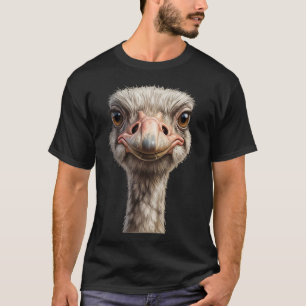 Camiseta Avestruz Sonriente Divertida Cara Lindo Amante de
