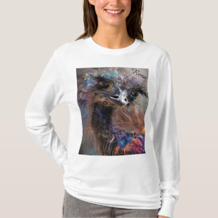 Camiseta Avestruz Wackadoodle Espalda Personalizada