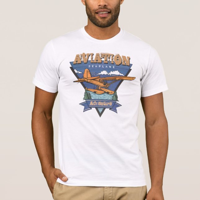 Camiseta Aviación - Aventura En Avión Marítimo (Anverso)
