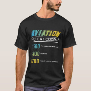Camiseta Aviación Cheat Codes Aviation Pilo