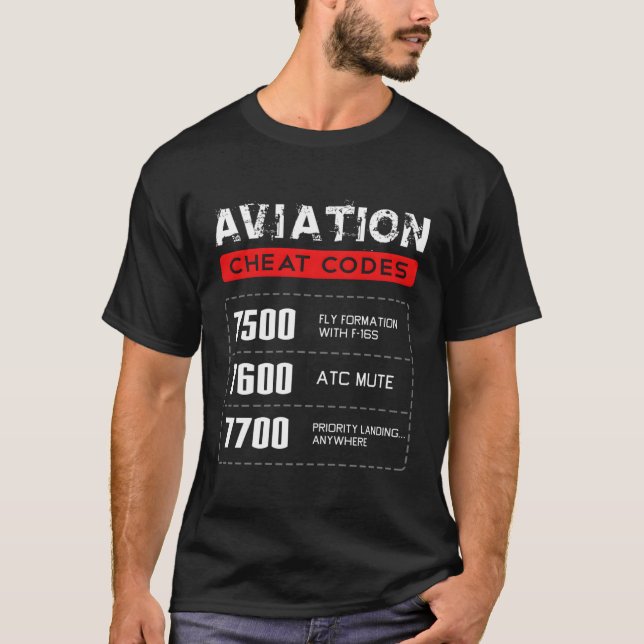 Camiseta Aviación Cheat Codes Aviation Pilo (Anverso)