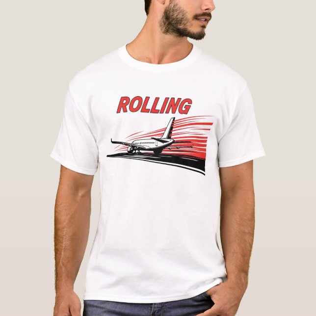 Camiseta Aviación de Avión Rodante (Anverso)