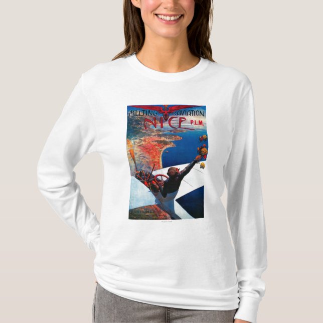 Camiseta Aviación de D de la reunión en Niza, poster de (Anverso)