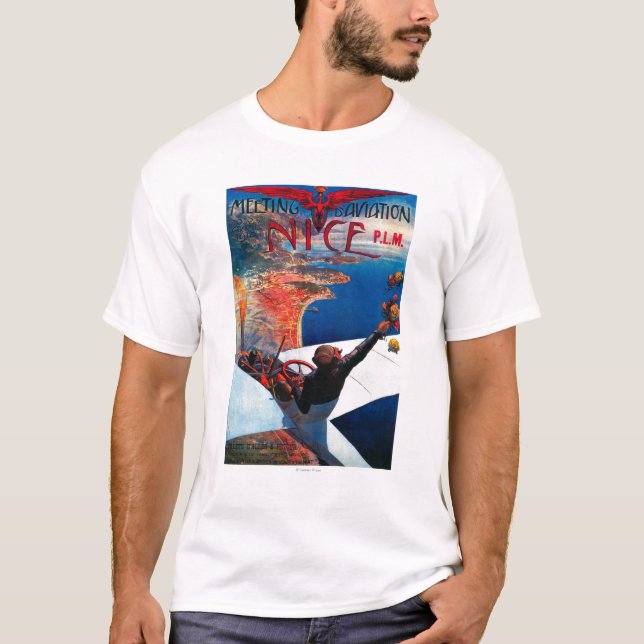 Camiseta Aviación de D de la reunión en Niza, poster de (Anverso)