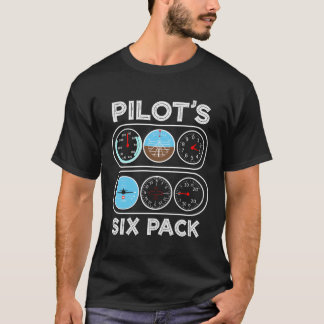 Camiseta Aviación De Seis Instrumentos De Vuelo Del Paquete