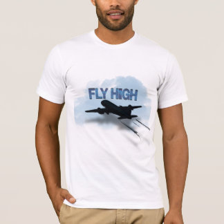 Camiseta Aviación de vuelo alta: avión y equipo piloto
