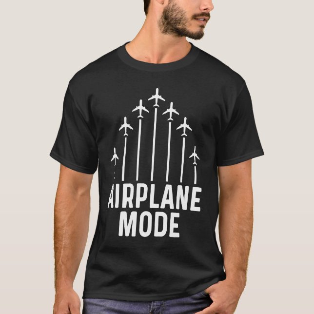 Camiseta Aviación de vuelo de avión piloto de modo avión 28 (Anverso)