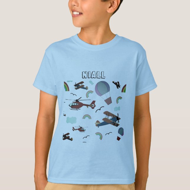 Camiseta Aviación divertida y colorida (Anverso)