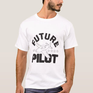 Camiseta Aviación para niños que vuelan en un avión piloto 