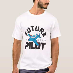 Camiseta Aviación para niños que vuelan en un avión piloto 