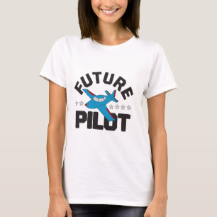 Camiseta Aviación para niños que vuelan en un avión piloto