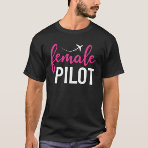 Camiseta Aviación piloto femenina