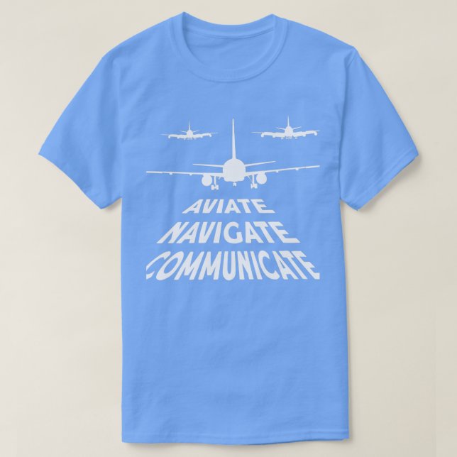 Camiseta Aviación piloto para comunicarse  (Diseño del anverso)