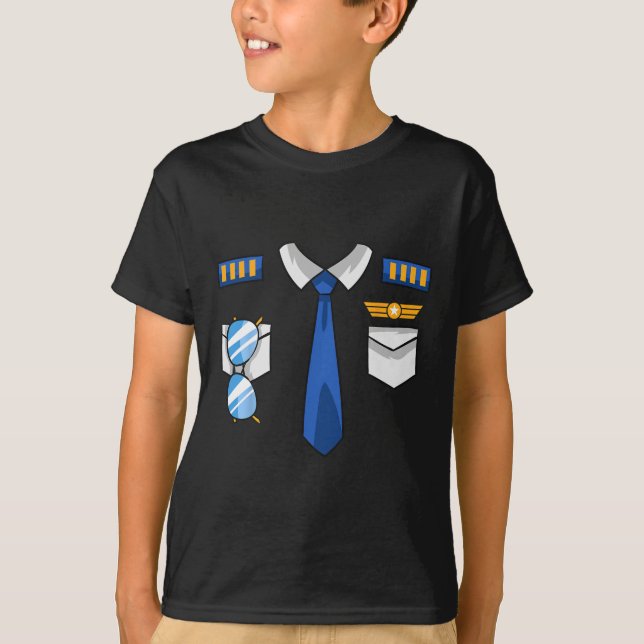 Camiseta Aviador de aviación de uniforme piloto de vestuari (Anverso)