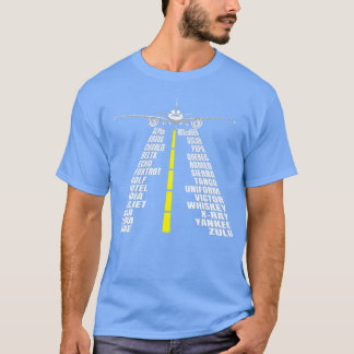 Camiseta Aviador de avión piloto de aeronaves fonéticas de
