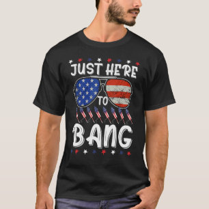Camiseta Aviador Gafas de sol 4 de julio Estoy aquí para Ba