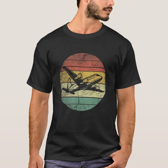 Camiseta Aviador Piloto Avión Avión Retro Avión (Anverso)