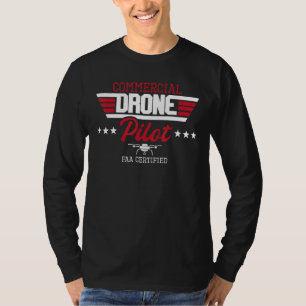 Camiseta Aviador piloto de drones comerciales Quadcopter Fa