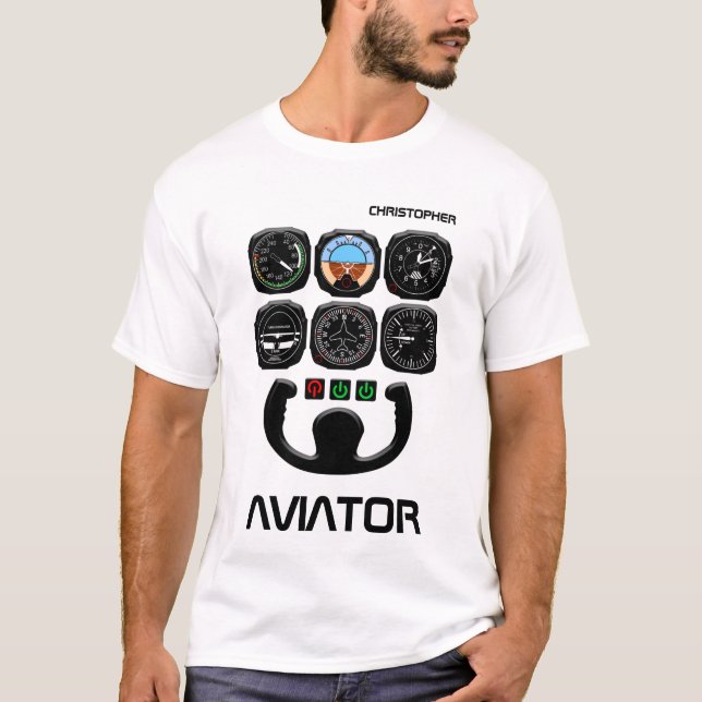 Camiseta Aviador Único Y Gracioso (Anverso)