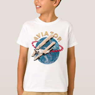 Camiseta Aviador viajando por el mundo