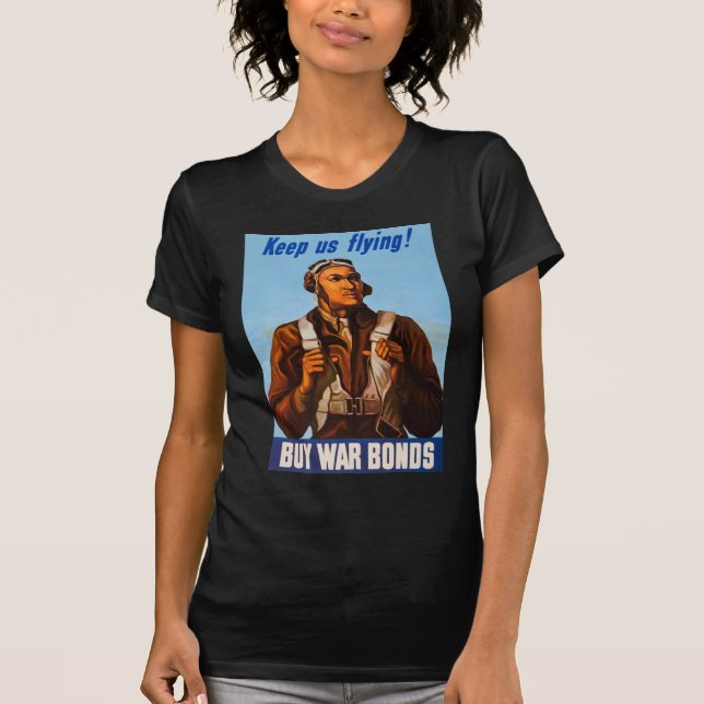 Camiseta Aviadores afroamericanos luchan contra pilotos de  (Anverso)