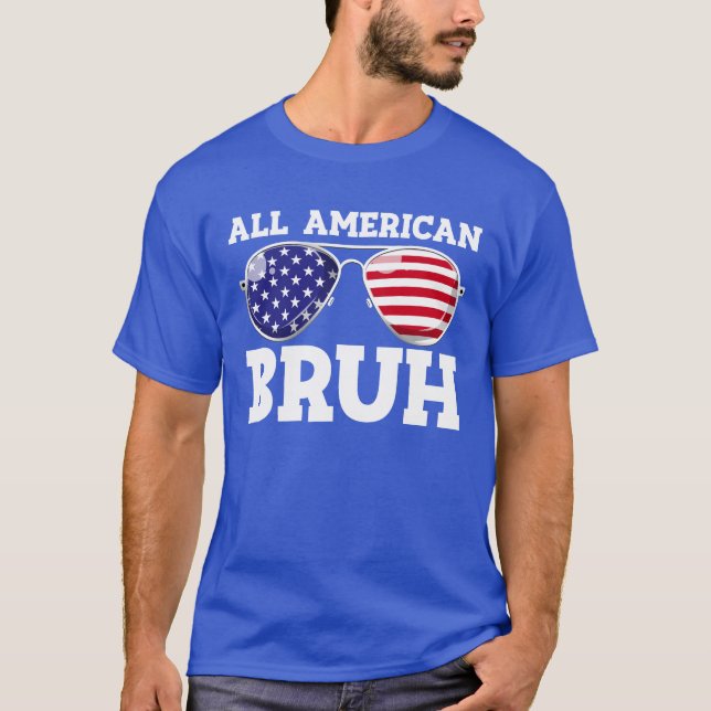 Camiseta Aviadores de la bandera estadounidense Bruh 4 de j (Anverso)
