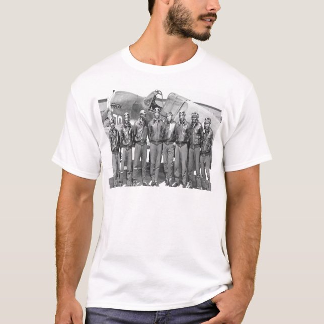 Camiseta Aviadores de Tuskegee, grupo de colas rojo (Anverso)