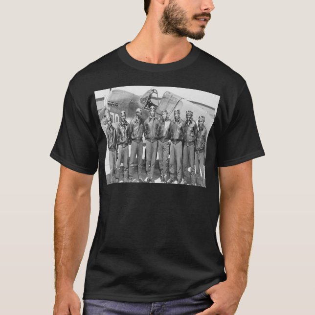 Camiseta Aviadores de Tuskegee, grupo de colas rojo (Anverso)