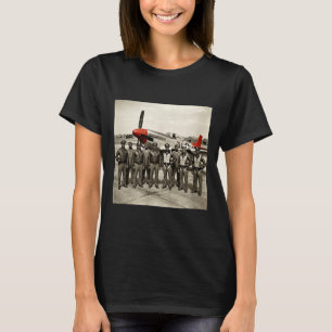 Camiseta Aviadores negros retro historia negra segunda guer