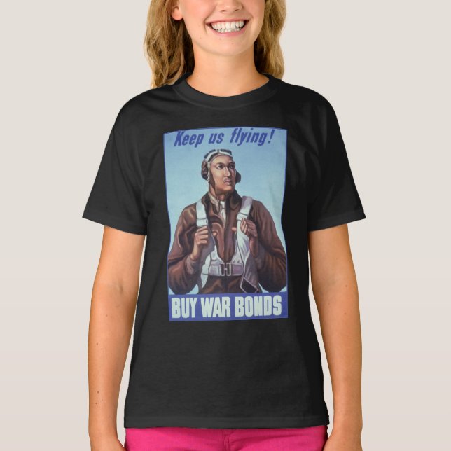Camiseta Aviadores negros: Servicio militar de combate de l (Anverso)