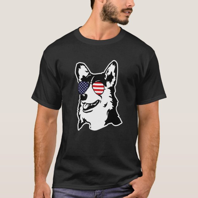 Camiseta Aviadores Usa Animal Corgi (Anverso)