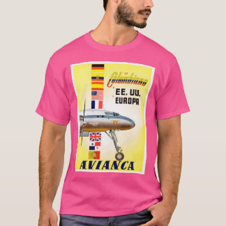 Camiseta Avianca De Columbia Vintage World Aerolínea Más An