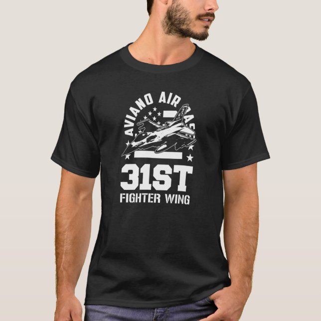 Camiseta Aviano Air Base 31st Fighter Wing Italia Souvenir_ (Anverso)