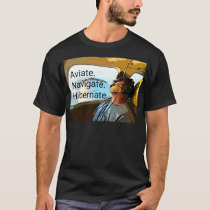 Camiseta Aviar Navegar Hibernación Piloto En Barco.