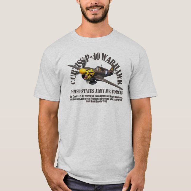 Camiseta Aviation Art T-shirt “Curtiss P-40 Warhawk" (Anverso)