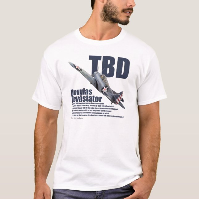 Camiseta Aviation Art T-shirt “Douglas TBD Devastator" (Anverso)