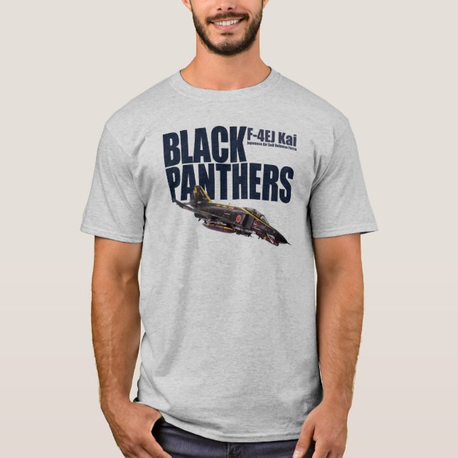 Camiseta Aviation Art T-shirt “F-4EJ Kai JASDF BLACK PANTH" (Anverso)