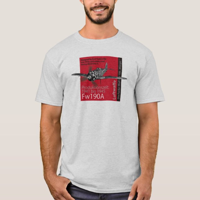 Camiseta Aviation Art T-shirt “Focke-Wulf Fw 190" (Anverso)