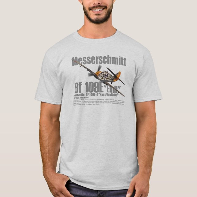 Camiseta Aviation Art T-shirt "Messerschmitt Bf 109" (Anverso)