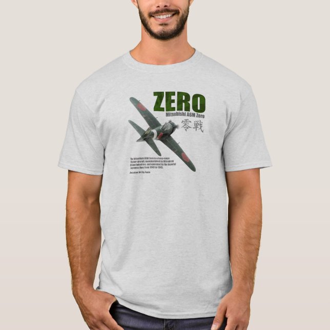 Camiseta Aviation Art T-shirt "Mitsubishi A6M Zero" (Anverso)