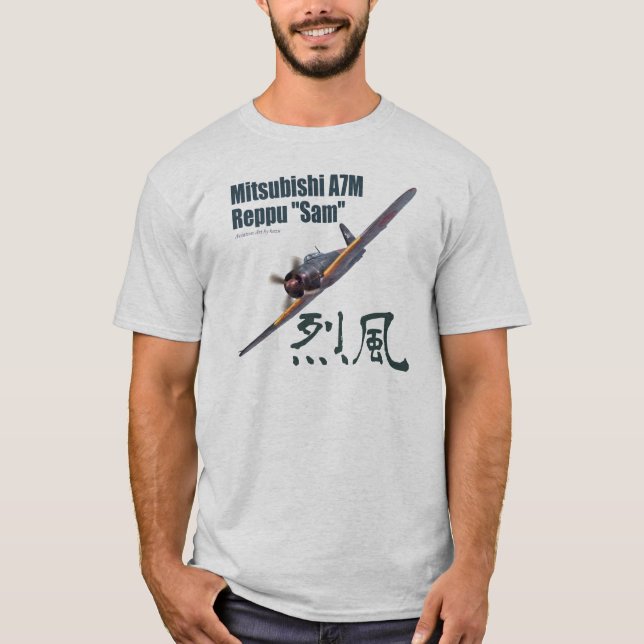 Camiseta Aviation Art T-shirt “Mitsubishi A7M "Sam"" (Anverso)