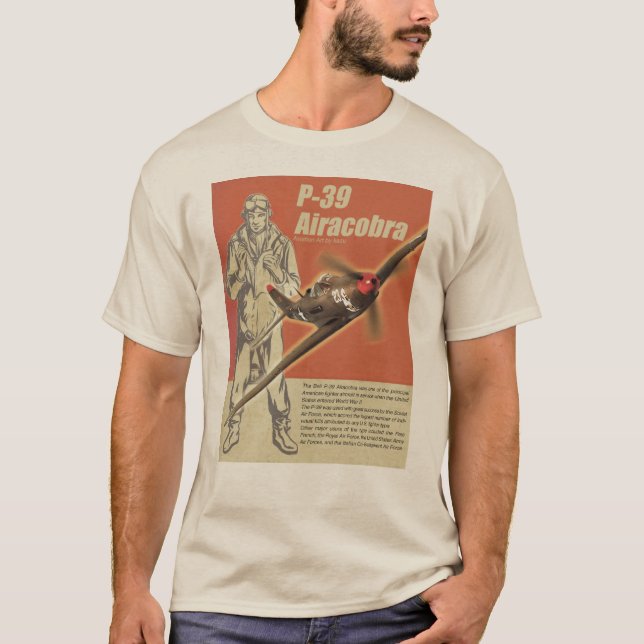 Camiseta Aviation Art T-shirt "P-39 Airacobra" (Anverso)